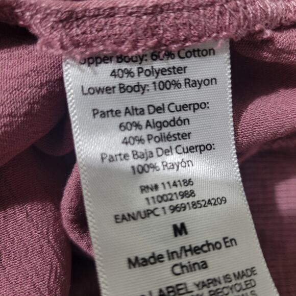 Frye Easy Button Front Dress Pink Mauve Tank Jersey Knit Pockets Rayon Medium - Picture 14 of 15